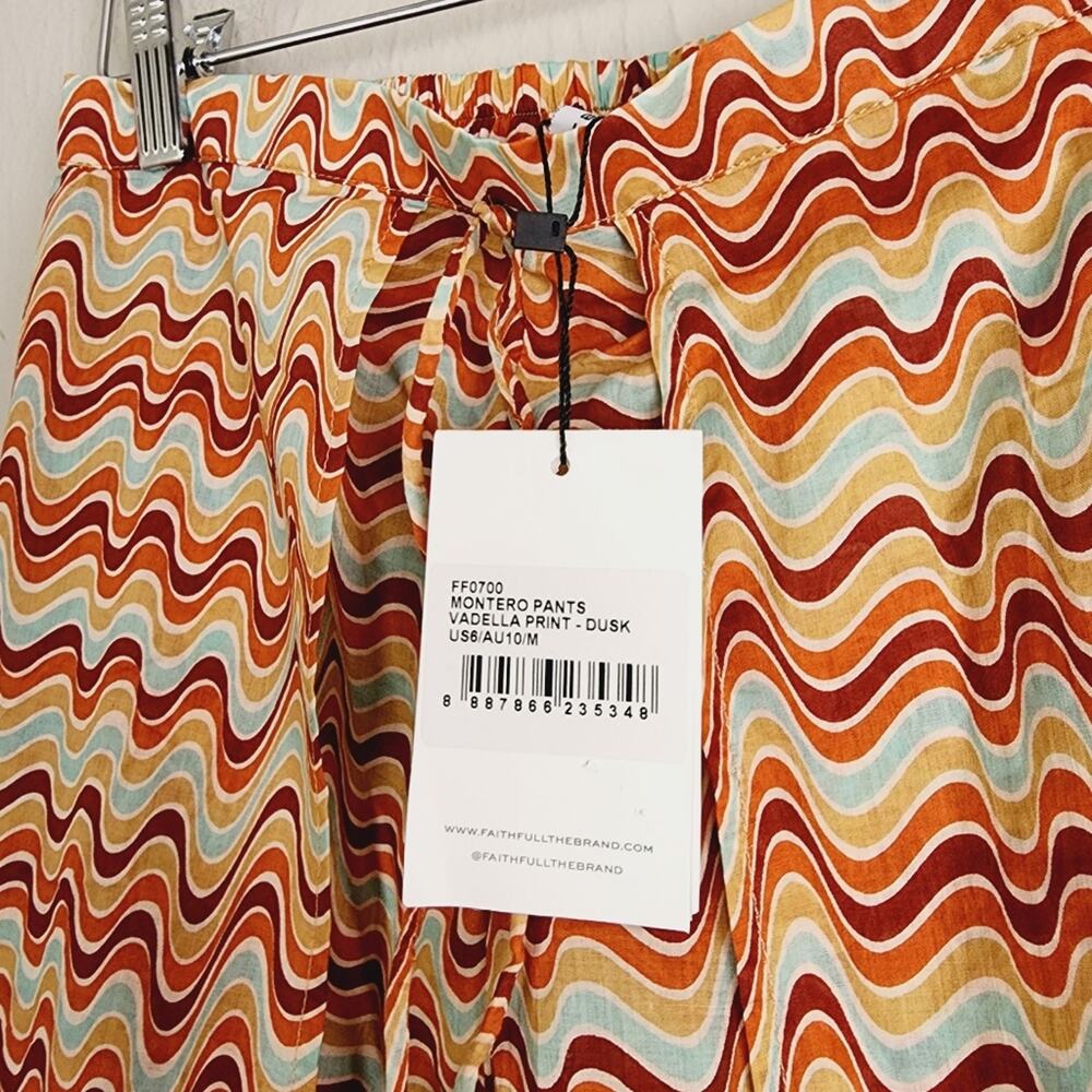 NWT Faithfull The Brand Montero Cotton Split-Leg Boho Pants Vadella Medium - Picture 7 of 13